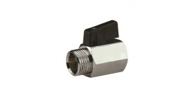 MINI BALL VALVES, MALE/FEMALE, 1/4" (6MM) WITH TEE HANDLE